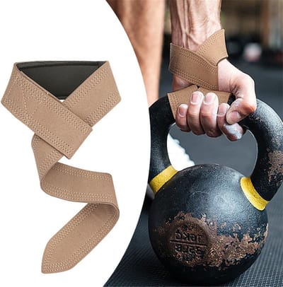 Lifting Straps van Leer met Zachte Padding voor Krachttraining, Powerlifting en Fitness - Geschikt voor Mannen en Vrouwen