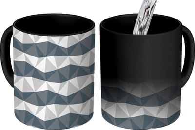 Magische Mok - Foto op Warmte Mokken - Koffiemok - Zebra - Geometrie - Patronen - Magic Mok - Beker - 350 ML - Theemok