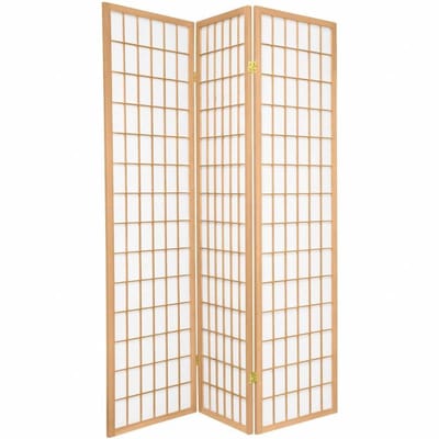 Fine Asianliving Japanse Kamerscherm B135xH180cm 3 Panelen Shoji Rijstpapier Naturel - Tana