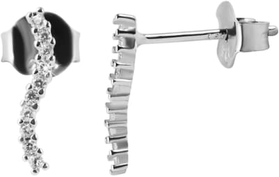 AKZENT Akzent damesoorbel "Gisela" van 925 Sterlingzilver, geplateerd met rhodium, duurzaam