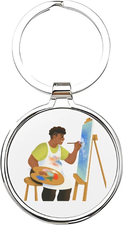 Akyol - Schilder Sleutelhanger - schilder - De beste schilder - Schilderij - kunstenaar - painter - kunst - museum - musea - kunstschilder - verver - portret - beeltenis - schilderstuk - canvas - 4 x 7,5 CM