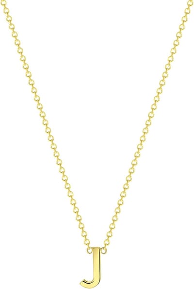 Lucardi Dames Ketting met letter hanger - 9 karaat - Ketting - Cadeau - 43 cm - Geelgoud