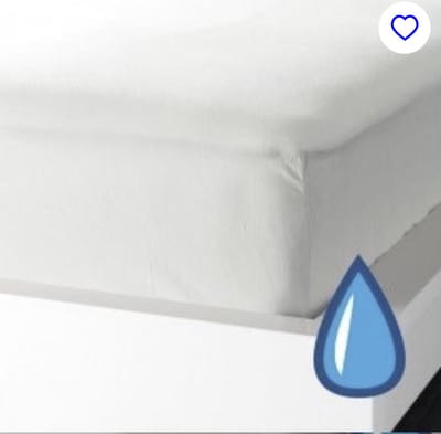 Waterdicht Matrasbeschermer-Hoeslakenbadstof-Antibacteriëel-Rondom Elastiek -Wit - Voor Boxspring-Waterbed-190x220-cm