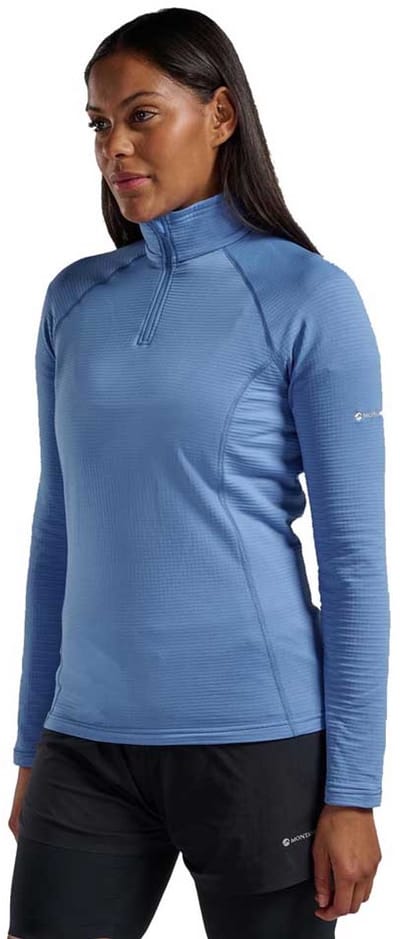 Montane | Protium Lite Pull On Sleeve | Longsleeve Midlayer | Dames | Cornflower | S -