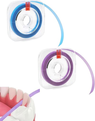 Dailygoods - 2 rollen schuurpapier en polijststrips voor tussenruimtes, 30 μm 50 μm interdentale schuurstrips, tandenborstelpapier voor tanden, diepe mondhygiëne, voor het schuren/reinigen