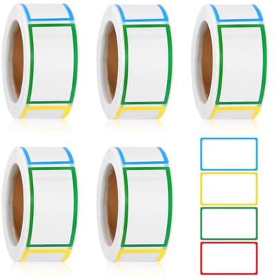 Ynkkvre - Etiketten - Zelfklevende labels - 1250 stuks - Naamstickers - Labelstickers - Voor school, keuken, restaurant en supermarkt
