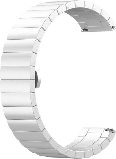 Stalen bandje - RVS - geschikt voor Garmin Venu 2S / Venu 3S / Vivomove 3S / Vivoactive 4S / Forerunner 255S / Forerunner 265S - zilver