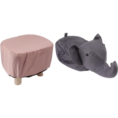 Dieren Voetenbankjes Olifantvormig Antislip Stil Comfortabel Stabiel Multifunctioneel Schattig Krukje voor Kinderen Donkergrijs donkergrijze kleur