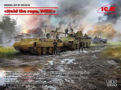 ICM Modelbouwpakket Militaire voertuigen - DS3516 Hold the rope - Willie! 3 Military Vehicles Plastic - 1:35 - Modelbouw
