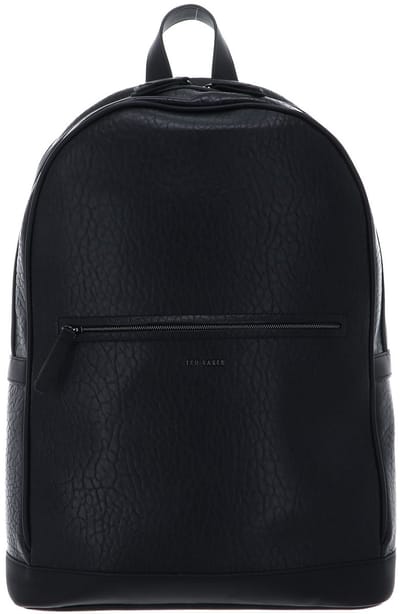 Ted Baker vrijetijdsrugzak rugzak met laptopvak Periin Pebbled PU Backpack Black zwart