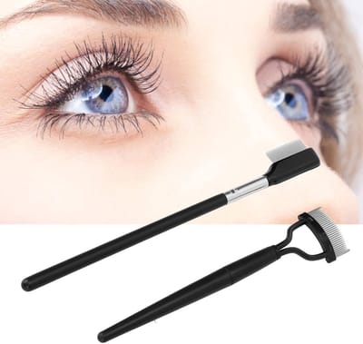Wimperkam Set - Wimper Scheider - Mascara Aanbrengen - Roestvrijstalen Tanden - 2 Stuks - Zwart
