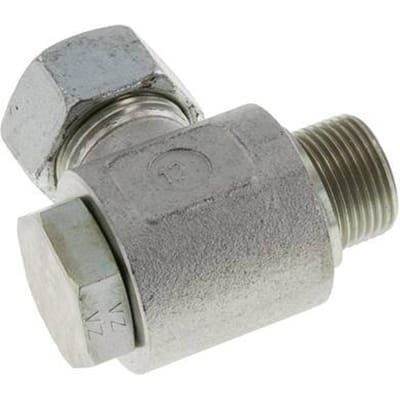 22L & G3/4'' Verzinkt Stalen Swivel Joint Snijringkoppeling Buitendraad 160bar Draaibaar ISO 8434-1