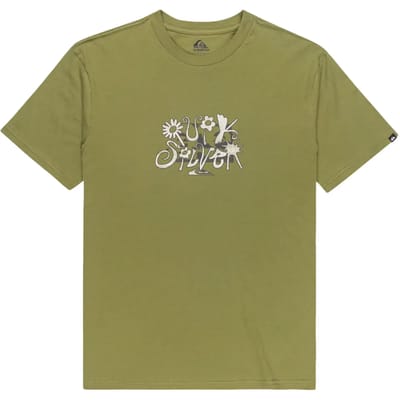 Quiksilver Evo Natural Smash T-shirt Met Korte Mouwen Groen M Man