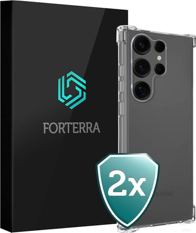 Hoesje 2 Stuks - Geschikt voor Samsung Galaxy S25 Ultra - Sterk & Shockproof - Back Cover - Siliconen Case - Telefoon Hoes Shock Proof - Transparant