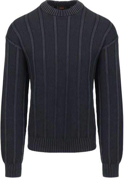 BOSS Trui Kaktus Navy - Maat L - Heren - Pullovers