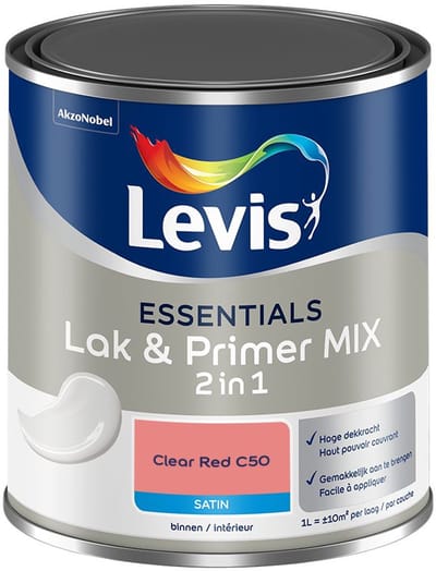 Levis - Essentials Lak & Primer Mix - Clear Red C50 - Mengverf - 1 L
