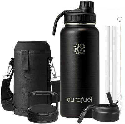 RVS Drinkfles - Waterfles - Met Rietje - Volwassenen - BPA vrij - 946 ml