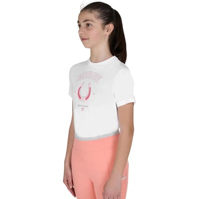 Katoenen meisjes-T-shirt Equestro Horse Team