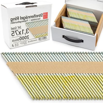 Ringschachtspijkers - Stripnagels - Houtverbindingen - Papiergebonden - 3.1 x 75mm - Verzinkt