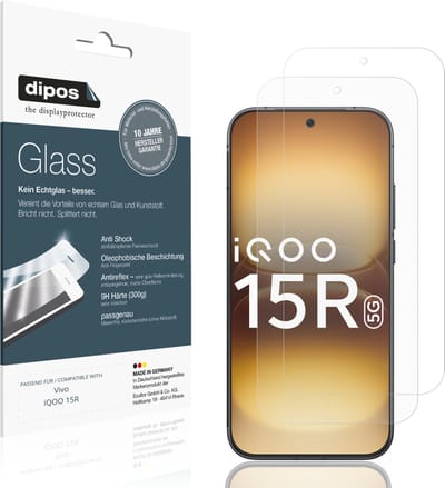 dipos – 2x Matte Pantserfolie geschikt voor Vivo iQOO 15R | 9H Screenprotector