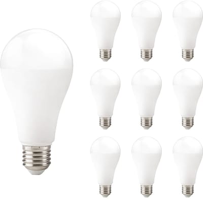 Kobi LED Lamp E27 15W - 1500lm - 3000K - 230V - Standaardvorm - Voor Grote Armaturen, Eetkamer of Woonruimte - 10 stuks