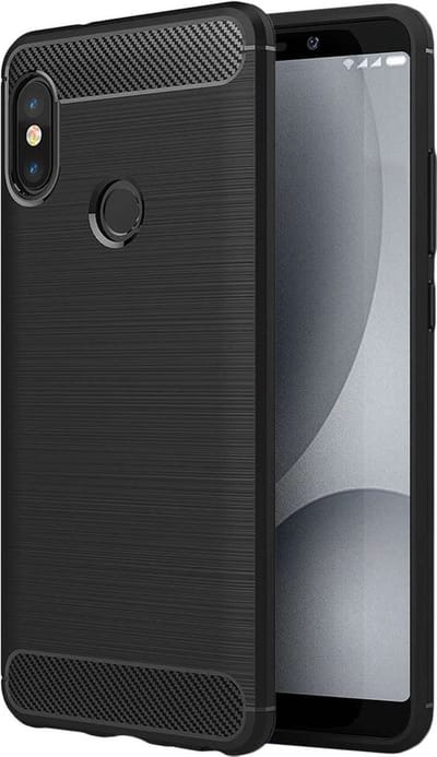 ebestStar - Hoes geschikt voor Xiaomi Redmi Note 5, TPU Bescherming Cover, Koolstof Design Hoesje, Zwart
