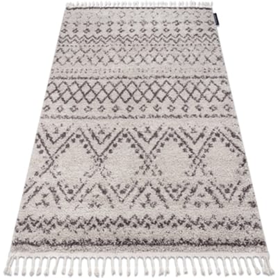 Kleden Rugsx Tapijt BERBER RABAT G0526 crème / bruinrand 200x290 cm