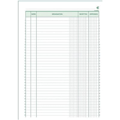 Exacompta Doorschrijfpapier ontvangsten-uitgaven 29,7x21cm 50 bladen zelfkopiërend papier dupli - - 13500E