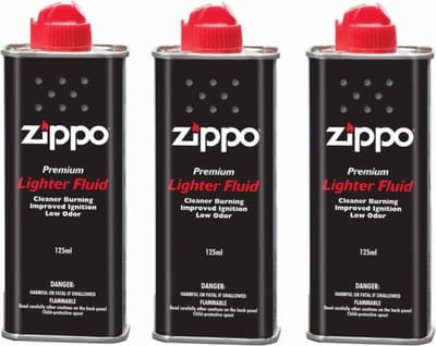 Zippo Aanstekerbenzine - Schone Verbranding - 3 x 125 ml - Kindveilige Sluiting