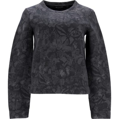 Valentino Vlinderprint Sweater in Grijze Katoen