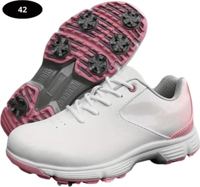 Livano Golfschoenen Dames- Sneakers - Golfkleding - Golfschoenen Antislip - Waterdicht - Golfen - Roze - Maat 42