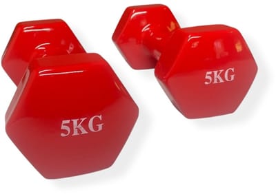 Padisport Dumbell Vinyl - 5kg Dumbells - Dumbells 5kg - Halters - Gewichten 5 Kg - Gewichten - Dumbells