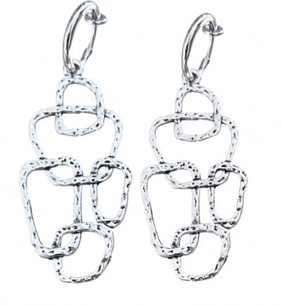 Klem Oorbellen- fantasie-Zilverkleur-Lang- geen gaatje- Charme Bijoux