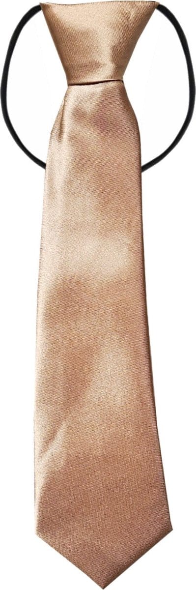 Fako Fashion - Kinderstropdas - Kinder Stropdas - Jongens Stropdas - Das - Effen - Elastiek - Champagne