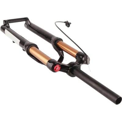 24 Inch Mountainbike Voorvork Schokdemper Snelspanner Draadbesturing Fiets Ophanging Vork black