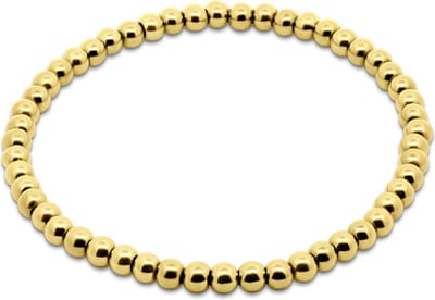 CO88 Collection - 8CB-91342 - stalen kralenarmband vrouwen - 4 mm - goudkleurig