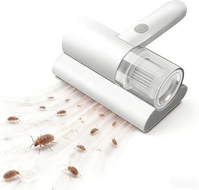 Thijox - Mijtzuiger voor Matrassen met UV-licht, Draadloze Bedstofzuiger, 20 kPa Zuigkracht, Mini-handstofzuiger voor Matras, Bedden en Banken, ABS Ma