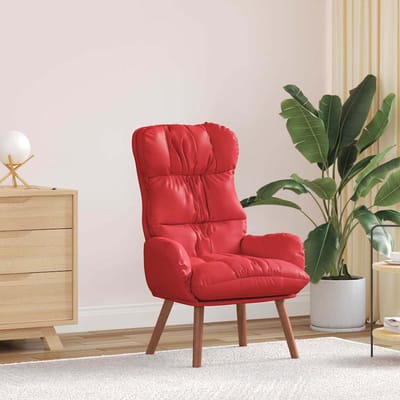 vidaXL - Fauteuil - Rood - 69 - x - 74 - x - 93 - cm - Kunstleer