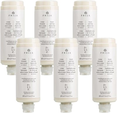 PRIJA 2in1 HYDRATERENDE handcrème, bodylotion met vitamine E, navulling voor dispenser 360 ml x6