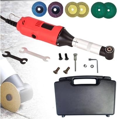 Elektrische Voegenreiniger - Tegelreiniger Frees - Voegen Frezen - Instelbaar Toerental - 35 x 10 x 5 cm - Grijs