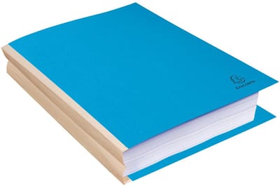 Exacompta 10x ROCK''S Pak van 10 dossiermappen met balg en linnen rug -320g/m2 - 24x32cm - - Blauw - 416002E