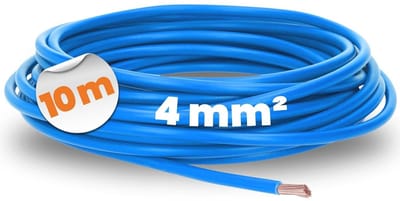 10 meter 4 mm² blauwe bedradingsleiding | flexibele aderleiding voor schakelkasten en elektrische installaties