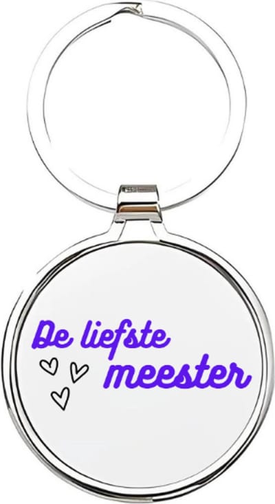 Akyol - de liefste meester Sleutelhanger - Meester - de leukste meester - meesters - leraar - basisschool meester - docent - onderwijzer - basisschool - middelbareschool leraar - afscheidscadeau voor een meester - bedankt meester - 4 x 7,5 CM