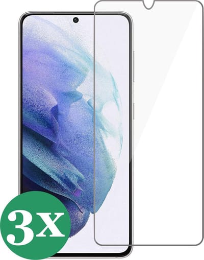 Screenprotector geschikt voor Samsung Galaxy S21 FE - Screen Protector Glas Beschermglas - 3 Stuks