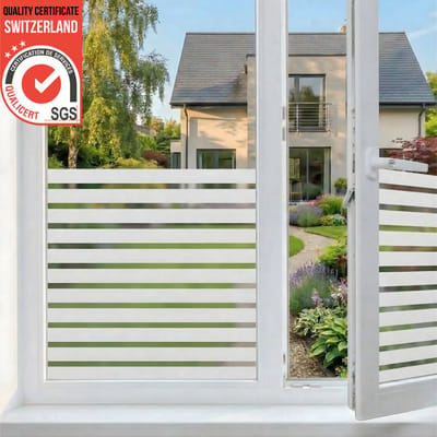 Homewell® Isolerende Raamfolie Strepen - Voor HR++(+) Glas - 90x300cm – Zonwerend - Horizontaal & Verticaal - Statisch