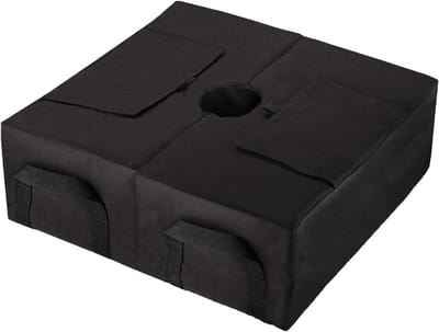 ZMR® Parasolvoet Vulbaar - Parasolvoet - Parasolvoet op Wielen - Zwart - 50cm x 50cm x 15cm