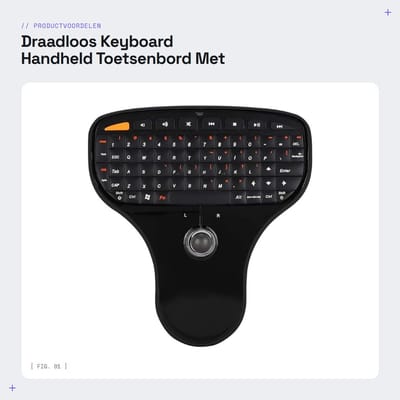 Dailygoods - Draadloos Keyboard - Handheld Toetsenbord - Met Trackball - Compact Formaat - Multi-Media Functies - Geschikt voor TV en Computer