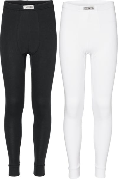 Ladeheid Kinderen Thermobroek 2 Pack Set - Sport - Sporbroek - Lang - Katoen – Zwart/wit – 122 - LA-LA40-248-UW-2B