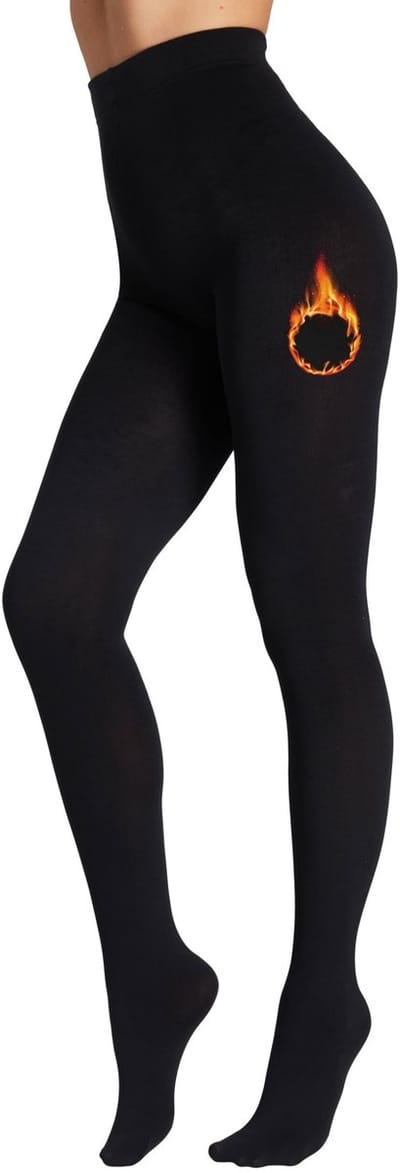 Dailygoods- Panty warme fleecevoering - thermische panty - ondoorzichtige panty - hoge taille - slank silhouet - discreet lifting-effect - Thermopanty
