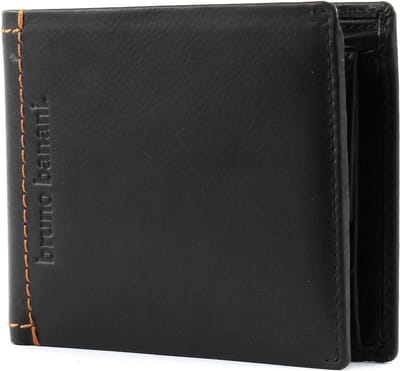 bruno banani Leren Portemonnee Arizona Wallet Quer Black Zwart